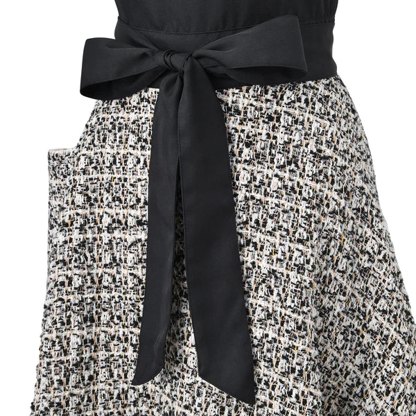 Tweed Ribbon Apron Black - Francfranc Limited