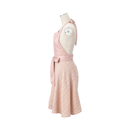 Tweed Ribbon Apron Pink - Francfranc Limited