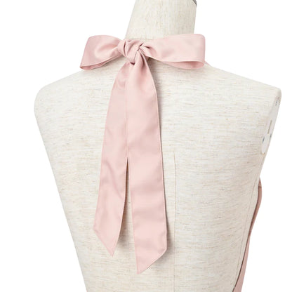 Tweed Ribbon Apron Pink - Francfranc Limited