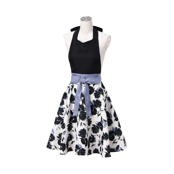 Floral Ribbon Apron Blue - Francfranc Limited