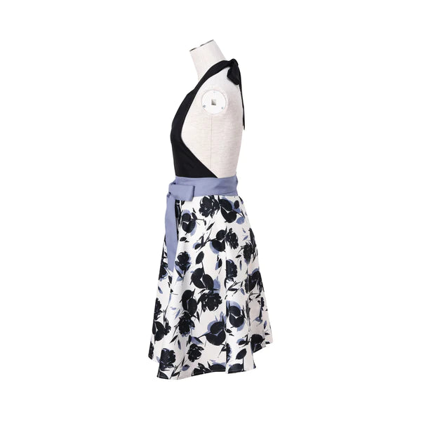 Floral Ribbon Apron Blue - Francfranc Limited