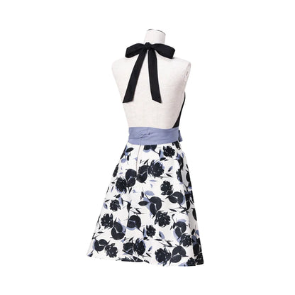 Floral Ribbon Apron Blue - Francfranc Limited