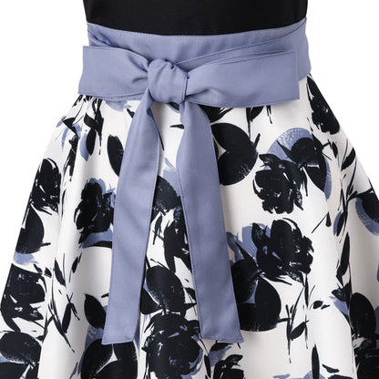 Floral Ribbon Apron Blue - Francfranc Limited