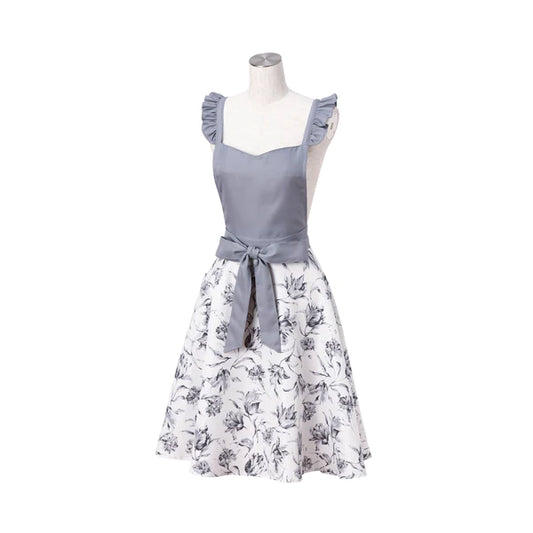 Lilia Ribbon Apron Gray - Francfranc Limited