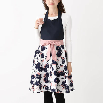 Floral Ribbon Apron Pink - Francfranc Limited