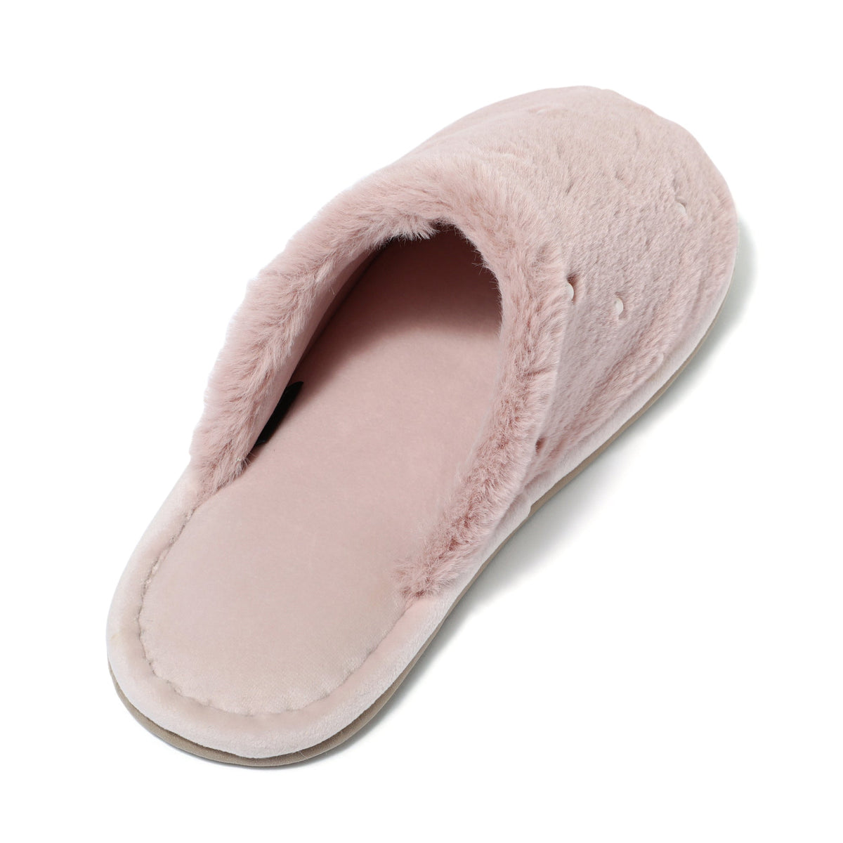 Eco-Fur Pearl Room Shoes Pink