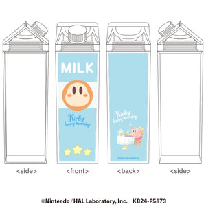 KIRBY Happy Morning Milk Carton Style Bottle 480mL