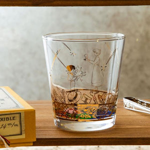 Howl's Moving Castle Glass with Antique Golds & Colorful Patterns - Ghibli Studio