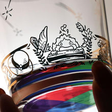 قم بتحميل الصورة في عارض الصور، Howl&#39;s Moving Castle Glass with Antique Golds &amp; Colorful Patterns - Ghibli Studio