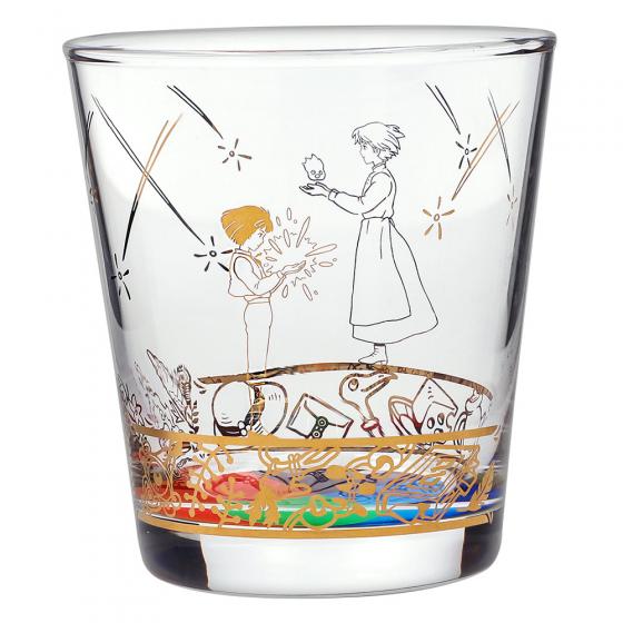 Howl's Moving Castle Glass with Antique Golds & Colorful Patterns - Ghibli Studio