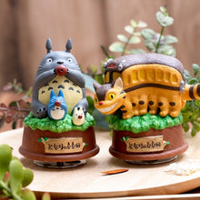 قم بتحميل الصورة في عارض الصور، Ghibli My Neighbor Totoro Porcelain Music Box Cat Bus on the Tree
