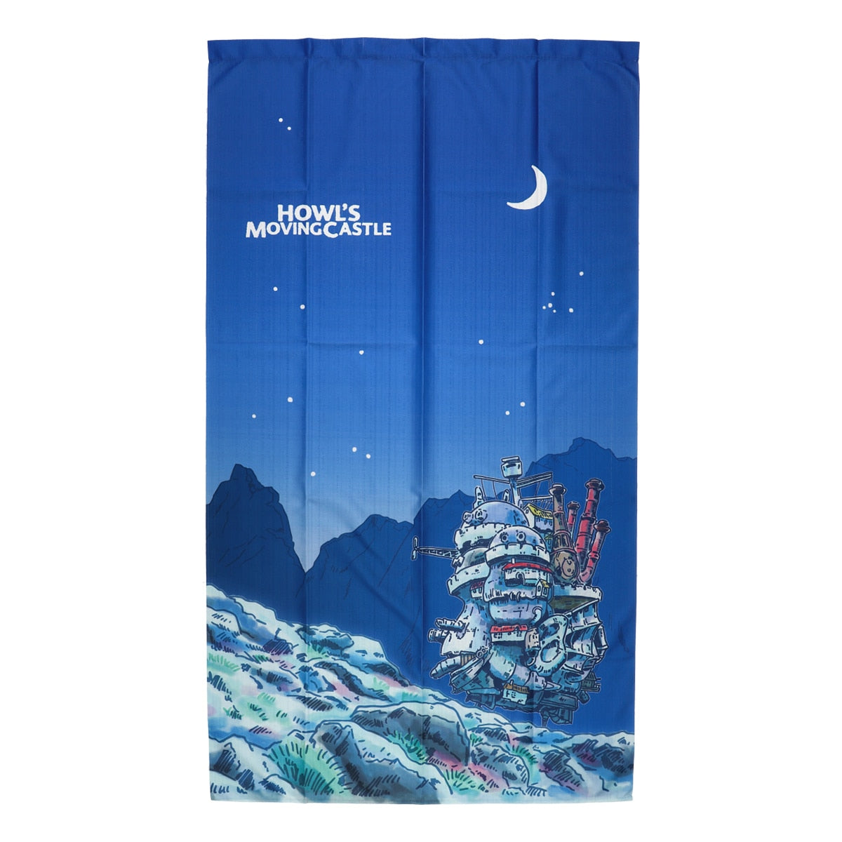 Howl's Moving Castle Moonlit Night Noren Fabric Divider