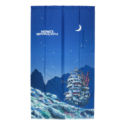 Howl's Moving Castle Moonlit Night Noren Fabric Divider