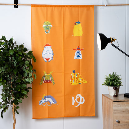 Spirited Away Noren Lucky Yellow 85 x 150cm Fabric Curtain
