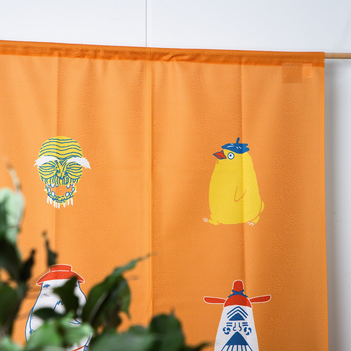 Spirited Away Noren Lucky Yellow 85 x 150cm Fabric Curtain