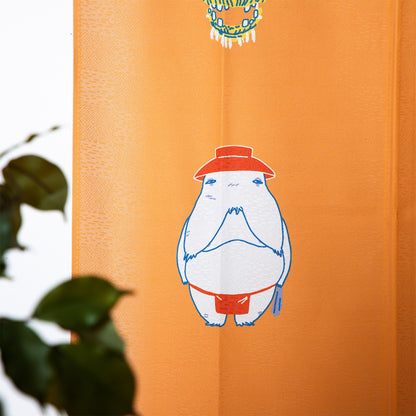 Spirited Away Noren Lucky Yellow 85 x 150cm Fabric Curtain