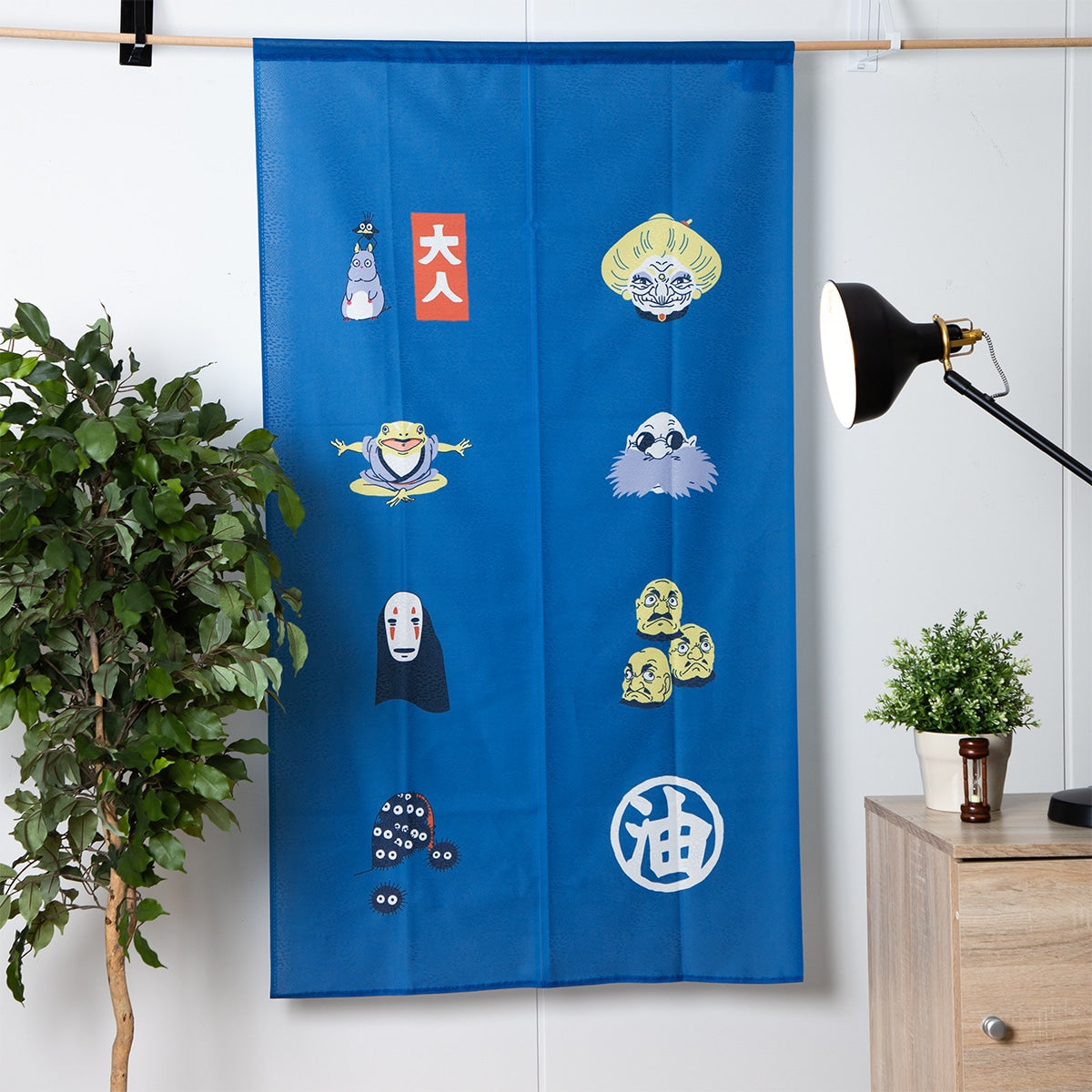 Studio Ghibli Spirited Away Noren Curtain Kissho Blue 150cm