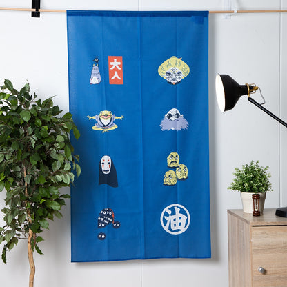 Studio Ghibli Spirited Away Noren Curtain Kissho Blue 150cm