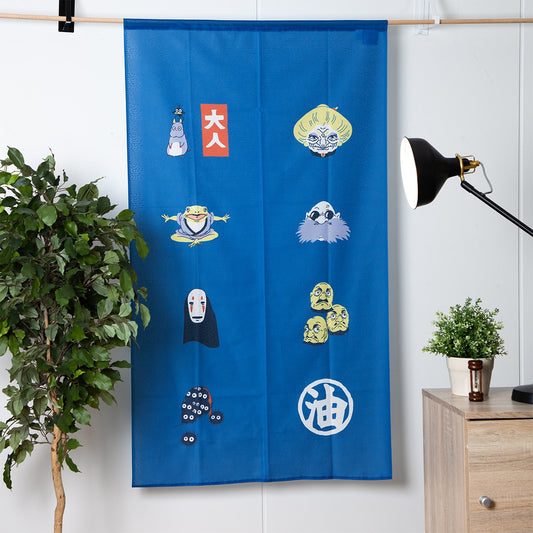 Studio Ghibli Spirited Away Noren Curtain Kissho Blue 150cm