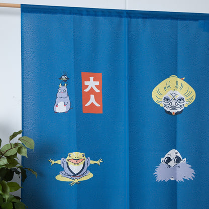 Studio Ghibli Spirited Away Noren Curtain Kissho Blue 150cm
