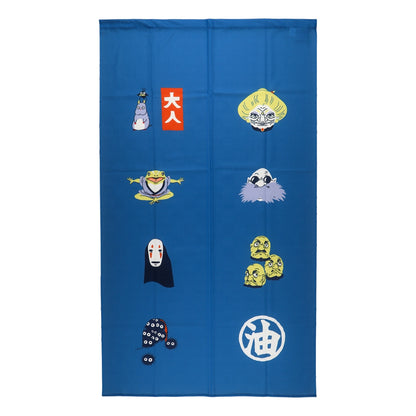 Studio Ghibli Spirited Away Noren Curtain Kissho Blue 150cm