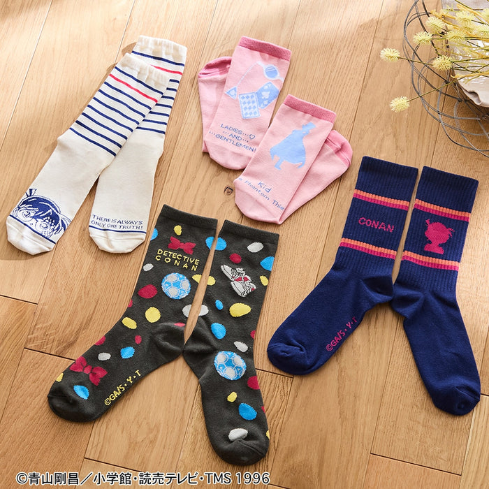 Detective Conan Crew Length Socks for Women Playful Design