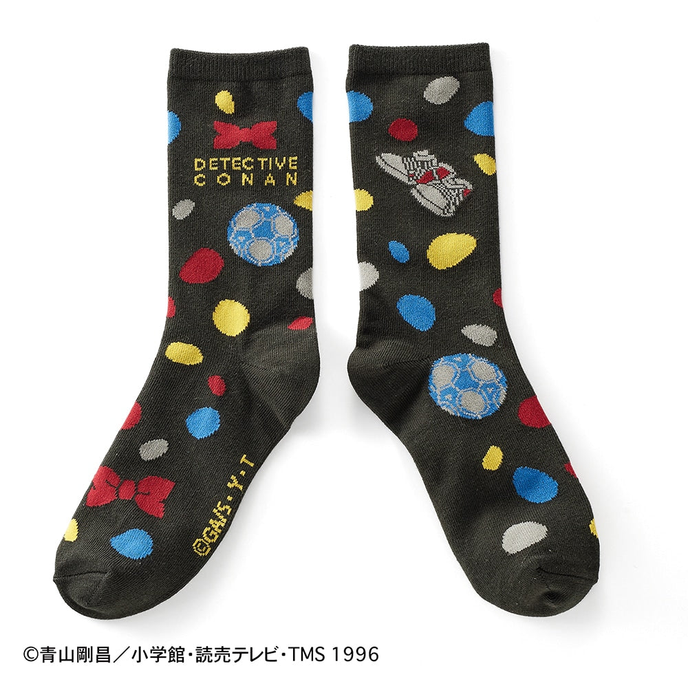 Detective Conan Crew Length Socks for Women Playful Design