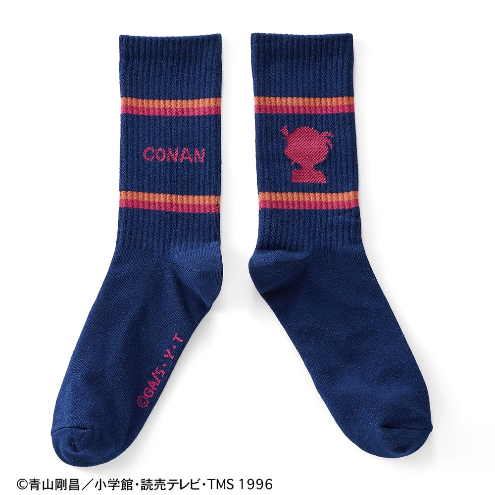 Detective Conan Crew Length Socks for Women Playful Design