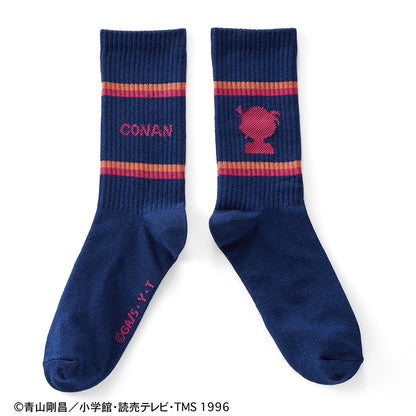 Detective Conan Crew Length Socks for Women Playful Design