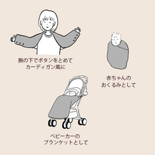 قم بتحميل الصورة في عارض الصور، Ghibli Museum Original Multi Use Blanket/ Scarf -Ghibli Museum Limited