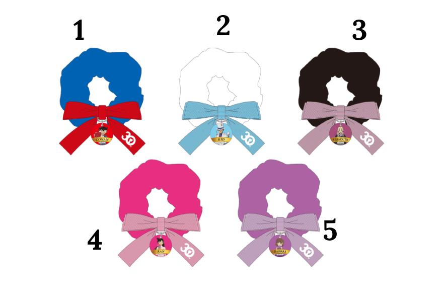 Conan 30th Anniversary Scrunchies (5 types in total)