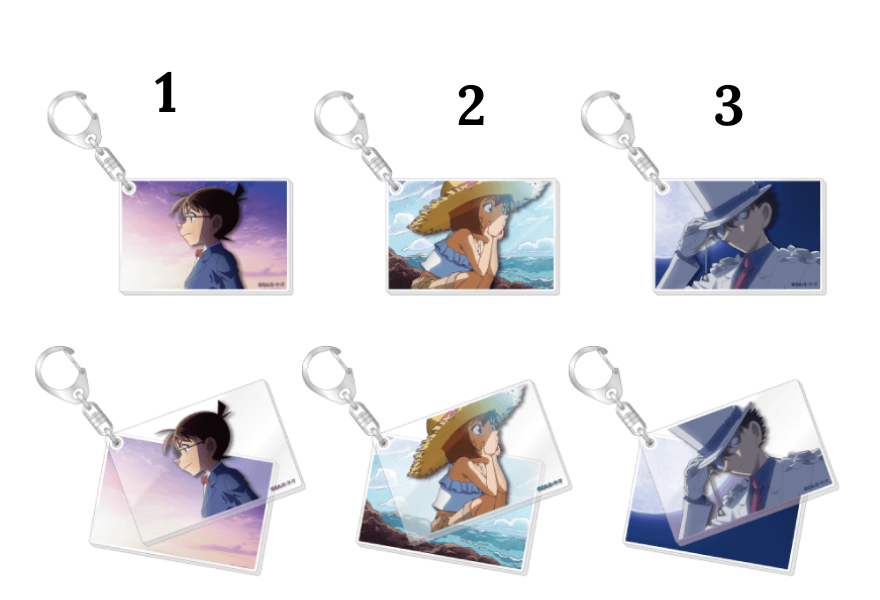 Conan 30th Anniversary Cel-style acrylic keychains (3 types in total)