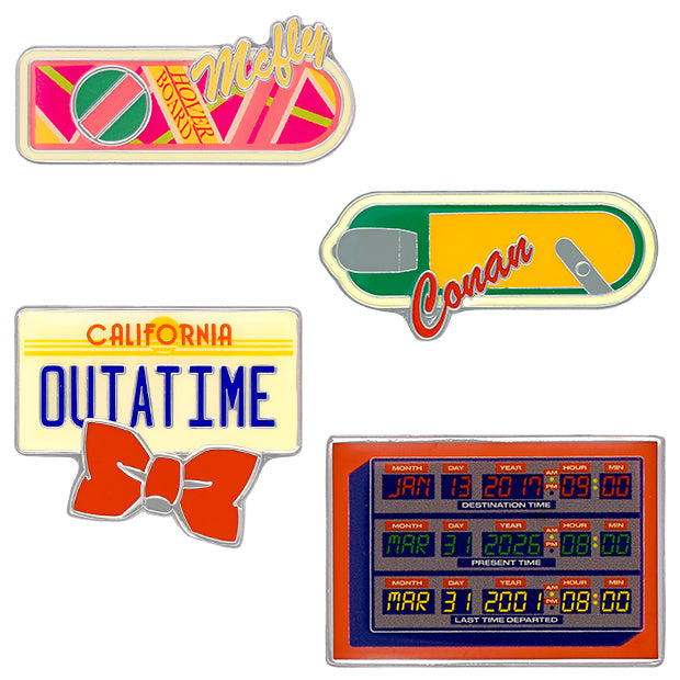 Detective Conan Back to the Future Badge Set with Display Box 9-Pack