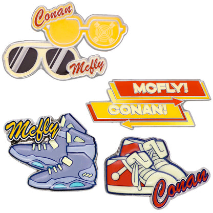 Detective Conan Back to the Future Badge Set with Display Box 9-Pack