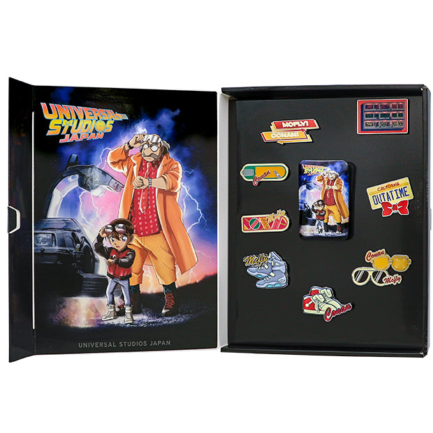 Detective Conan Back to the Future Badge Set with Display Box 9-Pack