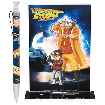 Detective Conan Back to the Future Acrylic Pen Stand with Ballpoint Pen