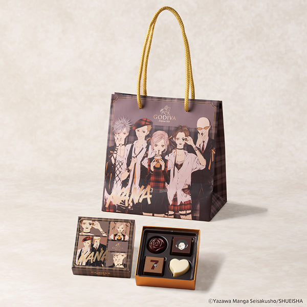 GODIVA Nana Collection Chocolate Assortment 4 Pieces With Gift Bag