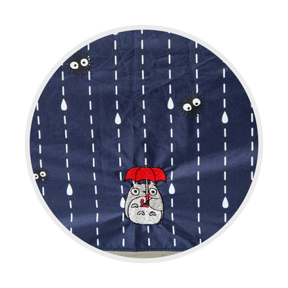 My Neighbor Totoro All-Weather Folding Umbrella Raindrop Pattern Navy