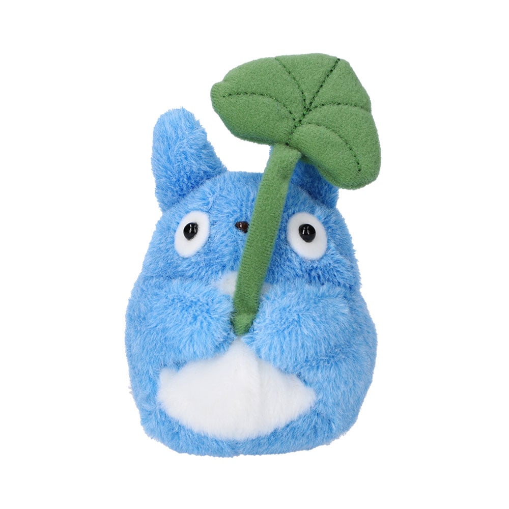 My Neighbor Totoro Fluffy Beanbag Mid-Totoro Holding Leaf Plush Toy