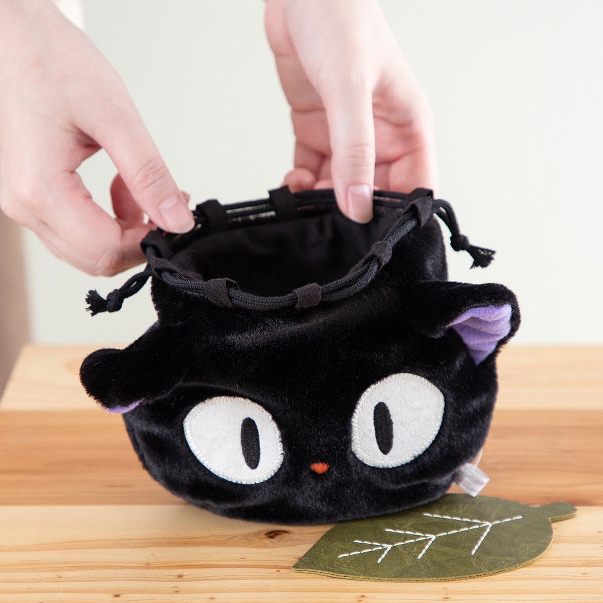 Studio Ghibli Kiki's Delivery Service Jiji Drawstring Pouch Soft Plush