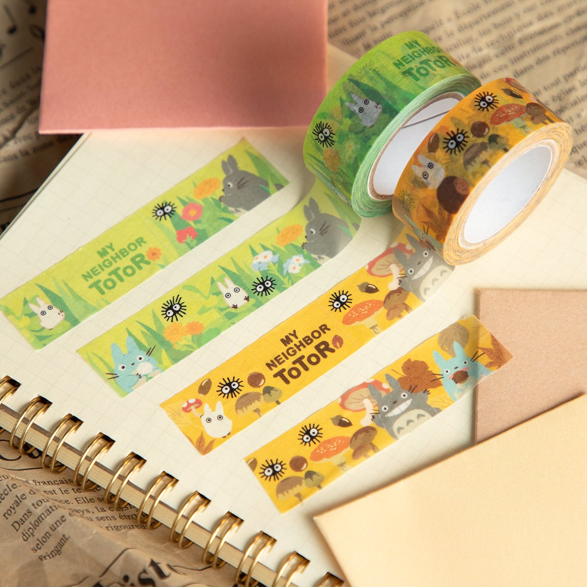 My Neighbor Totoro Masking Tape Nohara Pattern 2 Pack