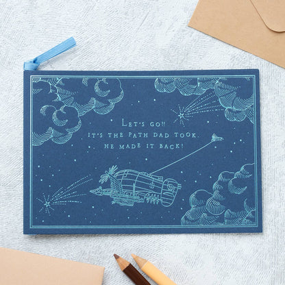 Laputa: Castle in the Sky Night Sky Pattern Greeting Card - Studio Ghibli