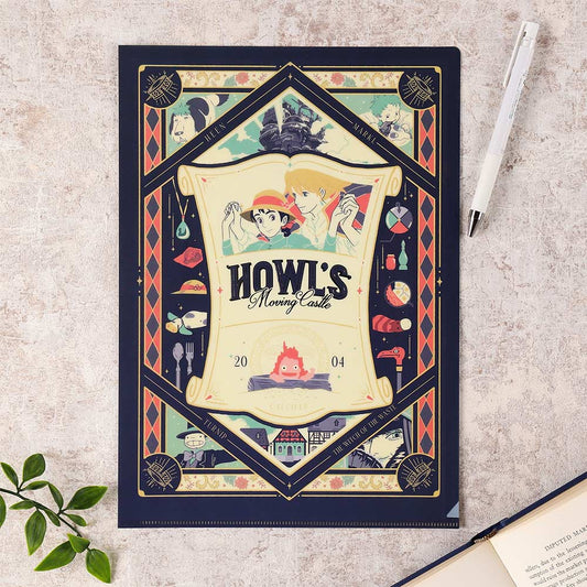 Howl's Moving Castle Clear File Retro Frame A4 Stationery