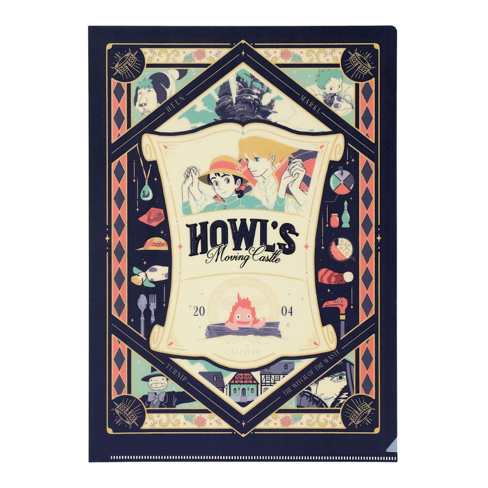 Howl's Moving Castle Clear File Retro Frame A4 Stationery