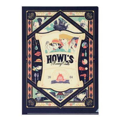 Howl's Moving Castle Clear File Retro Frame A4 Stationery