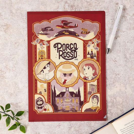 Porco Rosso Clear File Retro Frame A4 Stationery