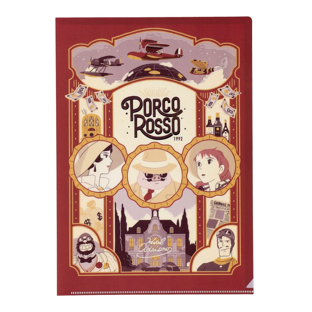 Porco Rosso Clear File Retro Frame A4 Stationery