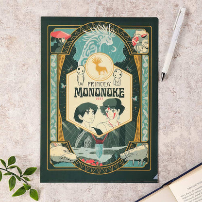 Studio Ghibli Princess Mononoke Clear File Retro Frame A4