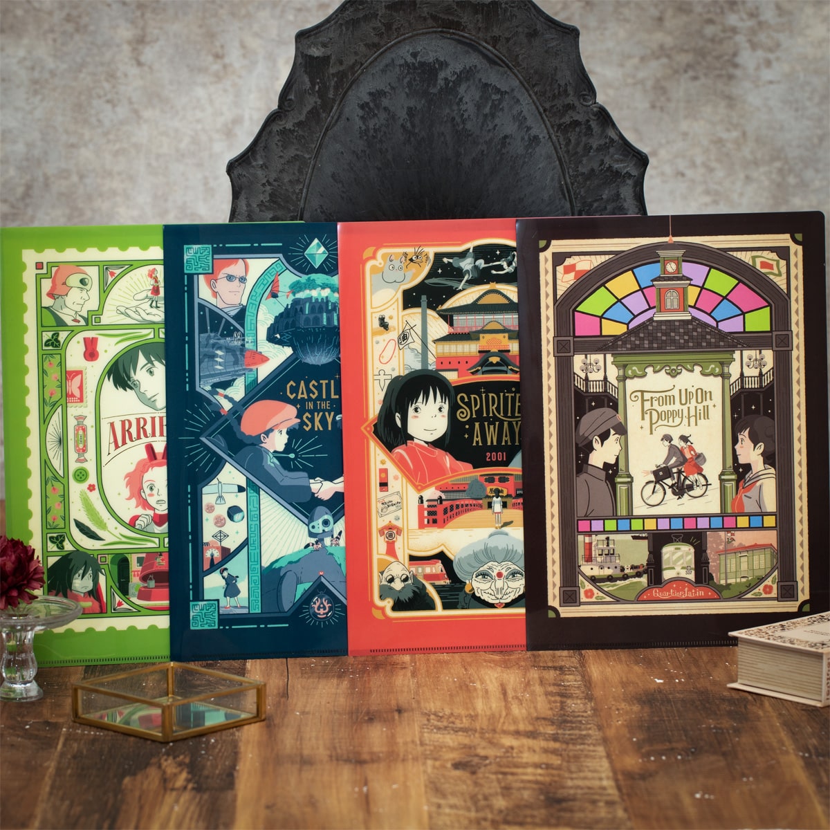 Studio Ghibli Castle in the Sky Clear File Retro Frame A4