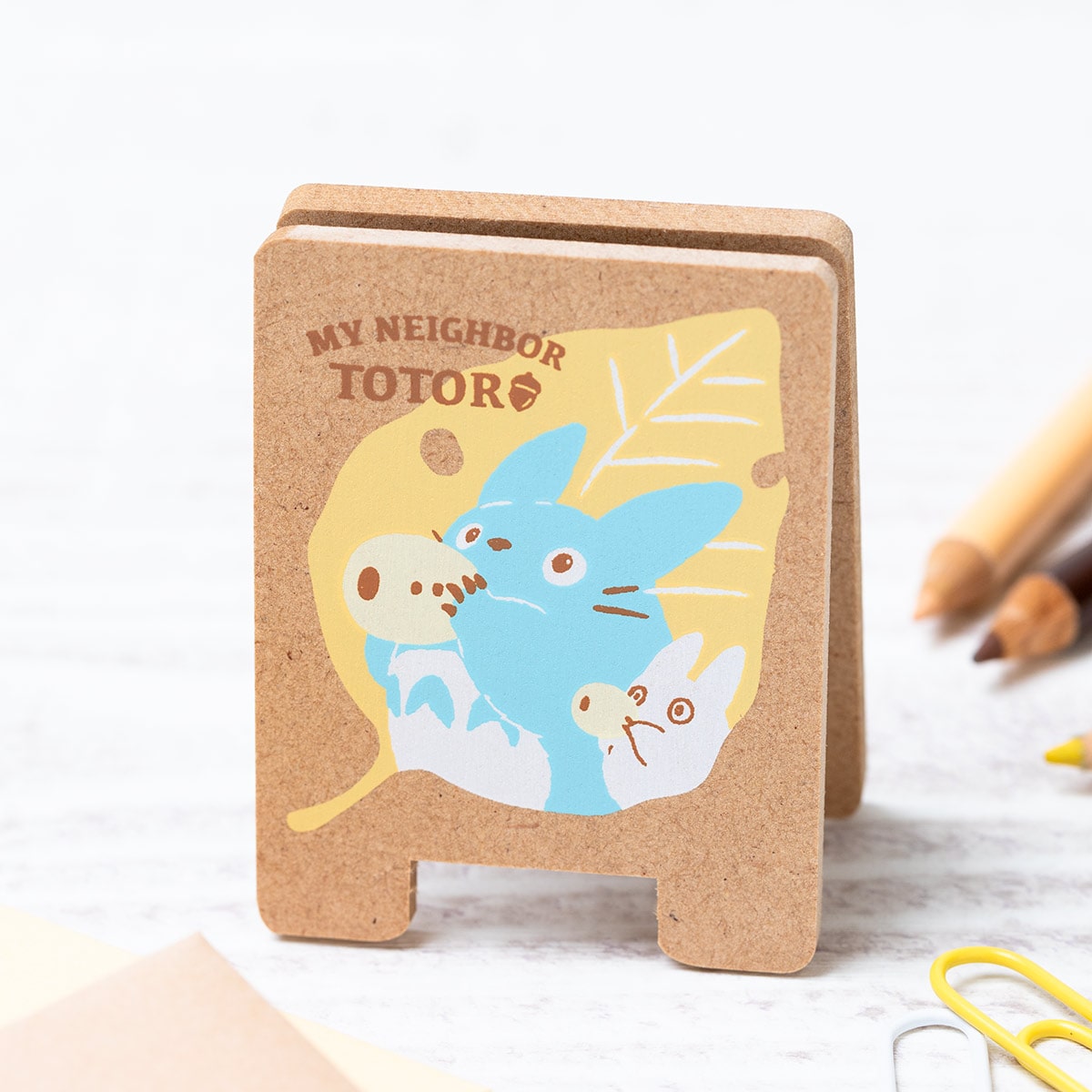 My Neighbor Totoro Wooden Stand Clip Medium Totoro & Small Totoro - Studio Ghibli